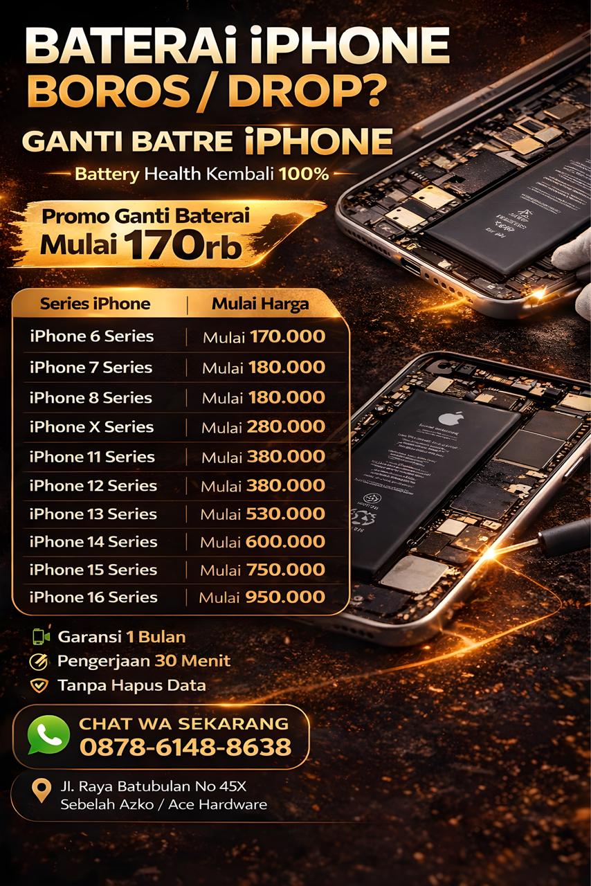 Ganti Battery iPhone