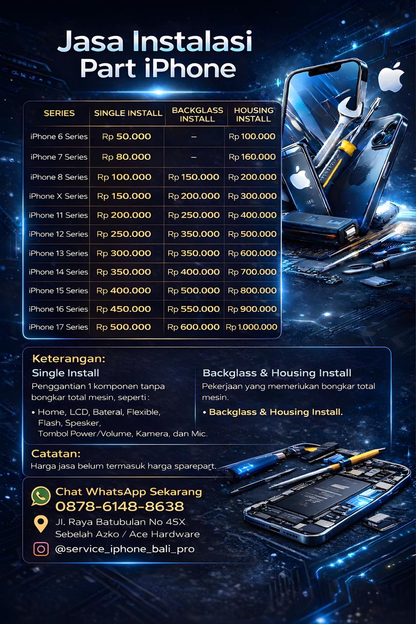 Jasa Instalasi Part iPhone