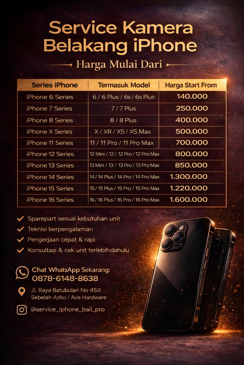 Service Kamera Belakang iPhone