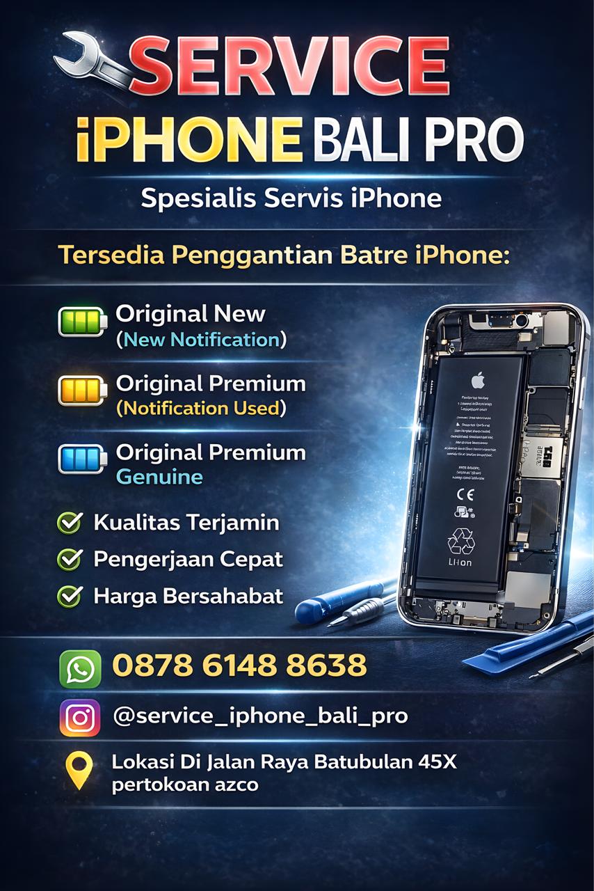 Service iPhone Bali Pro Penggantian Battery iphone